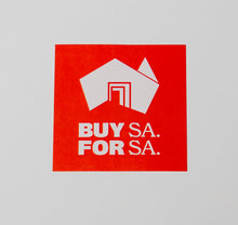 Load image into Gallery viewer, Buy SA. For SA. Bundle of 50 product tickets 70mm x 70mm size