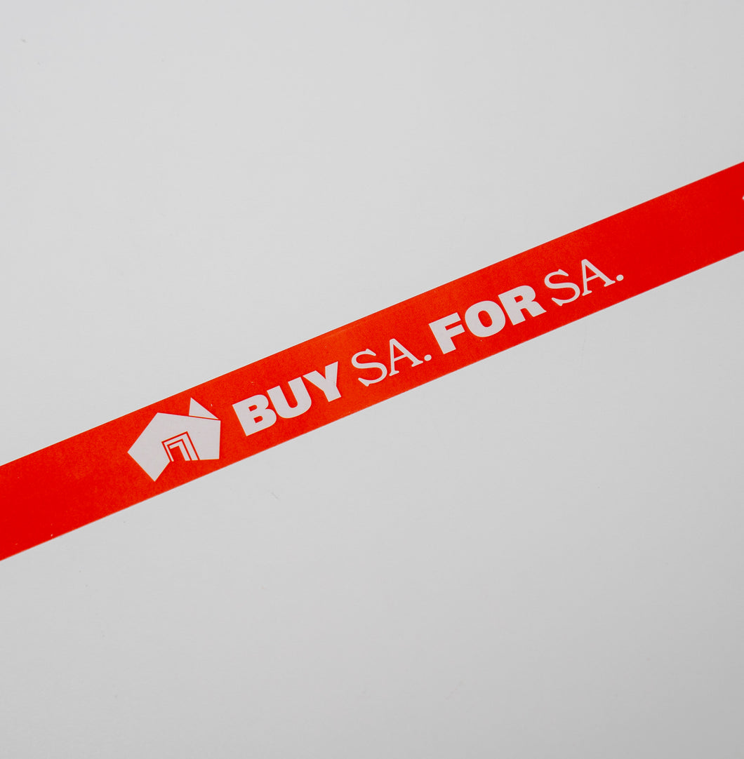 Buy SA. For SA. Bundle of 10 laminated shelf strips 900mm x 30mm size