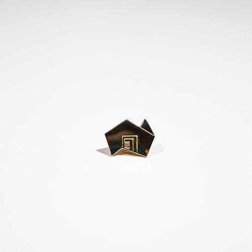 State Brand gold lapel pin